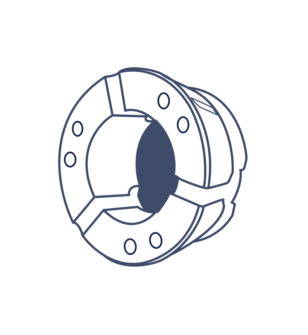 CLAMPING HEAD 42 HEXAGONAL SMOOTH