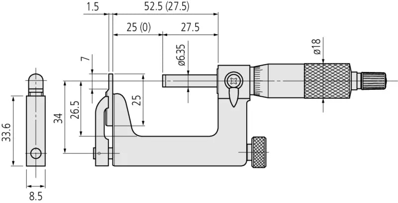 Interchangeable Anvil Micrometer