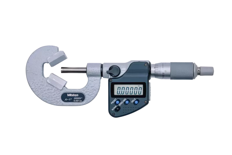 Digital 3 Flute V-Anvil Micrometer