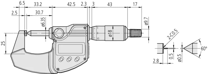 Digital Crimp Height Micrometer IP65