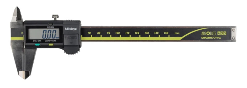 Digital ABS AOS Caliper with ID/OD Measurement and Carbide-Tipped Jaws