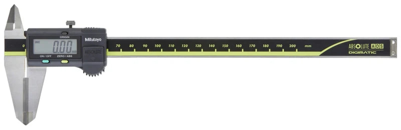 Digital ABS AOS Caliper with ID/OD Measurement and Carbide-Tipped Jaws