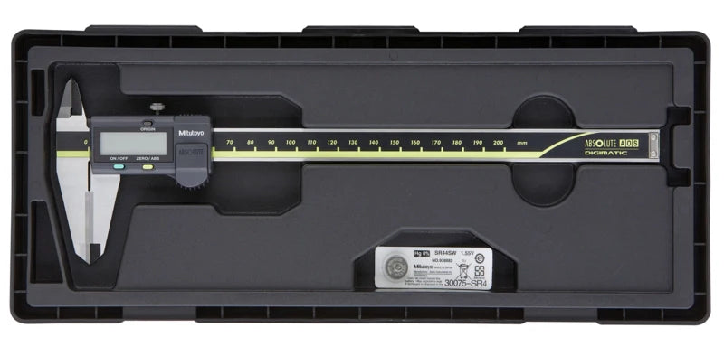 Digital ABS AOS Caliper with ID/OD Measurement and Carbide-Tipped Jaws